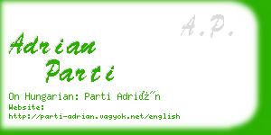 adrian parti business card